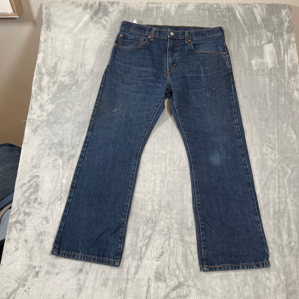 Levis 517 Bootcut Jeans Mens 34x29 Dark Wash Denim WaterLess 00517-0216